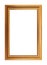 Rectangular empty wooden and gold gilded frame