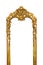 Rectangular empty wooden and gold gilded ornamental frame