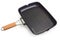 Rectangular grill pan with non-stick coating on white background