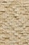 Rectangular marble tiles in beige color. Beige marble wall texture Wallpaper background.