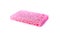 Rectangular pink cellulose washing sponges with coarse and soft sides