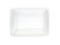 Rectangular ramekin isolated on a white top view