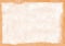 Rectangular regularly shaped light orange watercolour background. Beautiful abstract canvas for congratulations, valentines design