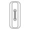 Rectangular sewing button icon, outline style