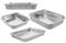 The rectangular shape of the foil for food. Aluminium utensils f