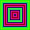 Rectangular shape of neon green, pink, blue square, gaudy multicolored abstract banner