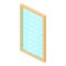 Rectangular window frame icon, isometric 3d style