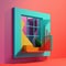 Rectangular windows in fantasy concept in trending color palette for advertising with Generative AI