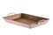 Rectangular wooden tray with brass handles