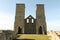 Reculver towers roman saxon shore fort and remains of 12th century church.