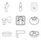 Recuperate icons set, outline style
