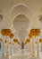 Recurring oriental archways in Abu Dhabi Grand Mosque