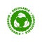 Recyclable biodegradable compostable circle green inons. Vector eco bio logos