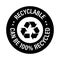 `recyclable, can be 100% recycled` vector icon