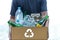 Recyclable garbage consisting glass Savings plastic Plastic Env