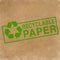 Recyclable paper symbol