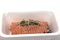 Recyclable tub with salmon fish meatloaf
