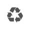 Recycle arrows circle icon. Vector eco waste bin sign, organic reuse and recycle bio package arrow symbol. Recycle