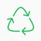 Recycle arrows circle icon. Vector eco waste bin sign, organic reuse and recycle bio package line arrow symbol
