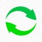Recycle arrows circle icon. Vector eco waste bin sign, organic reuse and recycle bio package symbol