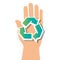 Recycle arrows ecology icon