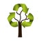 Recycle arrows ecology icon