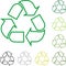 Recycle arrows, recycle signs, recycle collection, logo in color