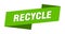 recycle banner template. ribbon label sign. sticker