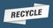 recycle banner template. ribbon label sign. sticker