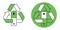 Recycle battery symbol - environmental protection