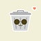 Recycle bin cartoon cute character in kawaii flat style. Tin trash bin. Metal waste container, functional trashcan. City health