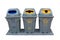 Recycle bin colorful for trash your garbage and seperate type ob