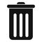 Recycle bin filter folder icon simple vector. Online upload