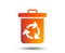 Recycle bin icon. Reuse or reduce symbol.