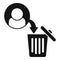 Recycle bin icon simple vector. Delete service