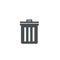 Recycle bin icon, waste trash, bin vector icon isolated on white