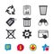 Recycle bin icons. Reuse or reduce symbol.