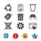 Recycle bin icons. Reuse or reduce symbol.