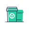 Recycle bin - modern vector single line icon