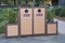 Recycle Bins with Planters