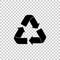 Recycle black sign isolated. Flat icon.