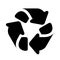 Recycle black simple symbol