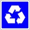 Recycle blue sign