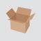 Recycle brown box packaging. vector illustration