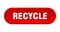 recycle button. rounded sign on white background