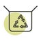 Recycle cardboard box alternative sustainable energy line style icon