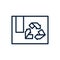 Recycle cardboard box ecology environment icon linear