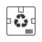 Recycle Cardboard Box Outline Flat Icon