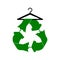 Recycle clothes icon on hanger