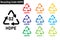 Recycle Code HDPE set